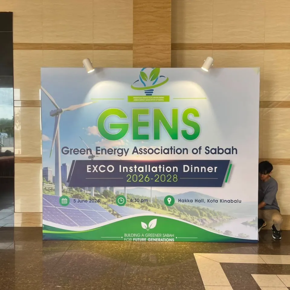 GENS installation dinner signage at Hakka Hall Kota Kinabalu